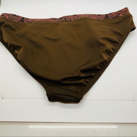NWOT MELIKA Bikini Bottom Brown Pink Size Small - Picture 8 of 9